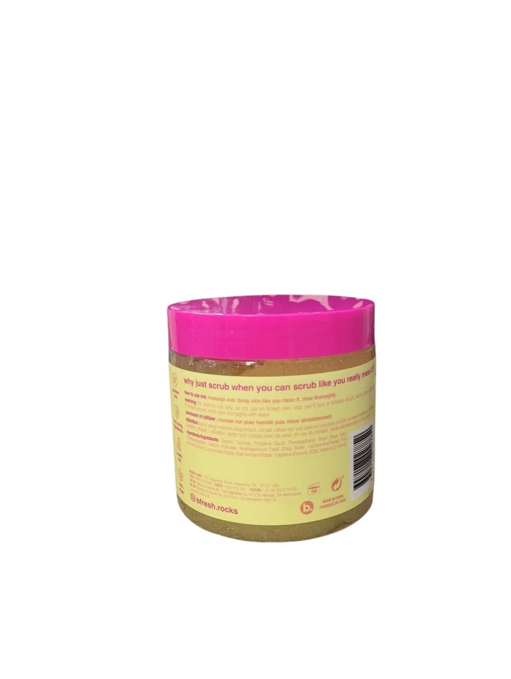 B.Fresh Scrub Me Like You Mean It Pineapple Punch Body Scrub - Pink & Yellow